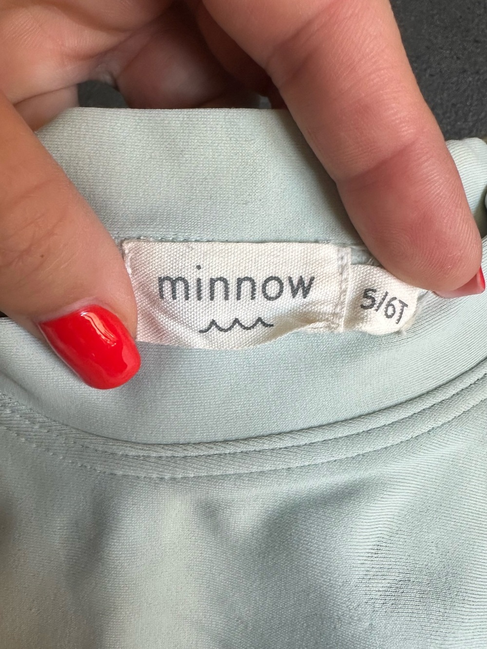 Mint-colored swim top